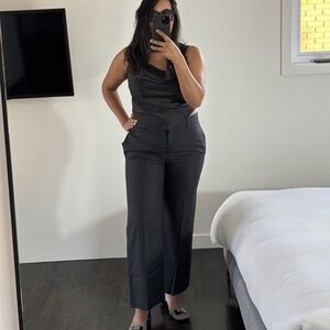 The Row Trousers Wide Pants Black Wool Sz 8 Authentic❤️